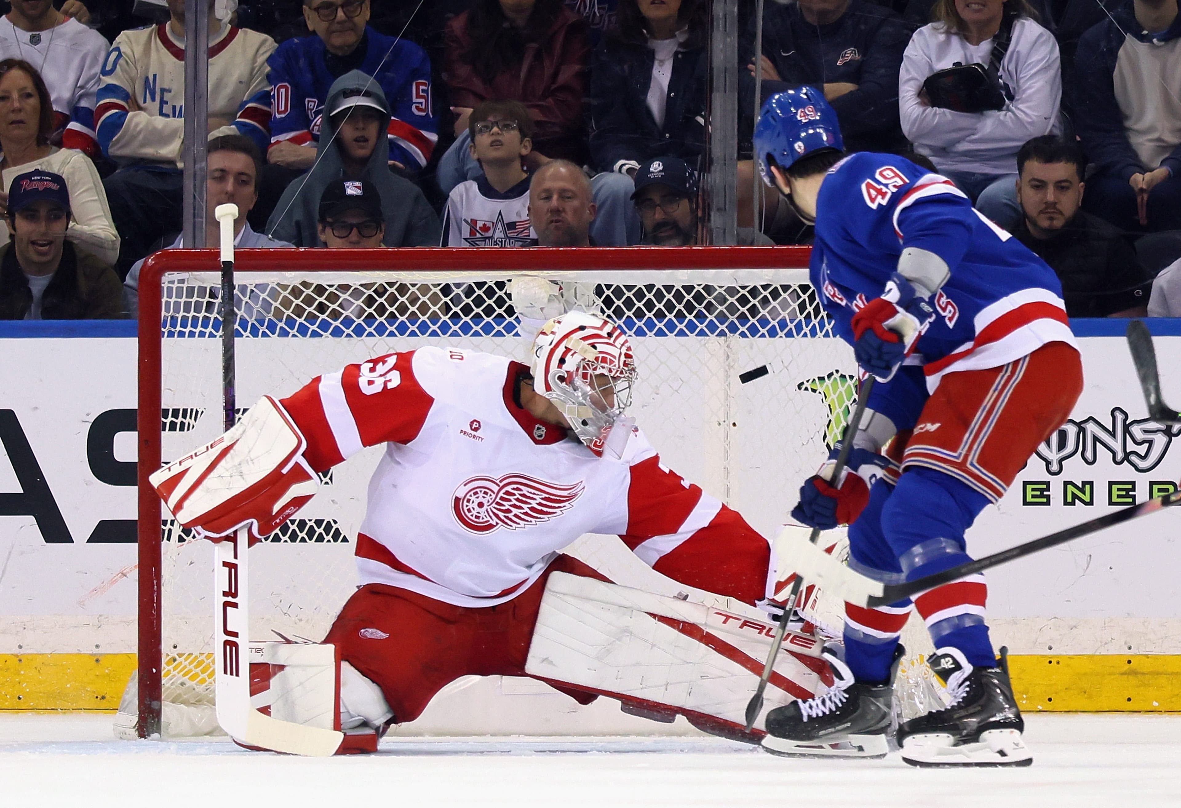 Red Wings routed by Rangers as playoff chase hits another pothole