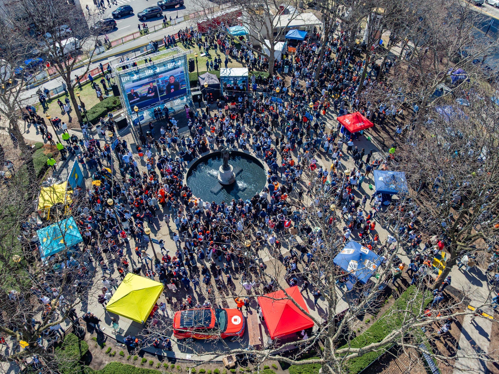 It's party time in downtown Detroit for the Tigers' Home Opener Friday