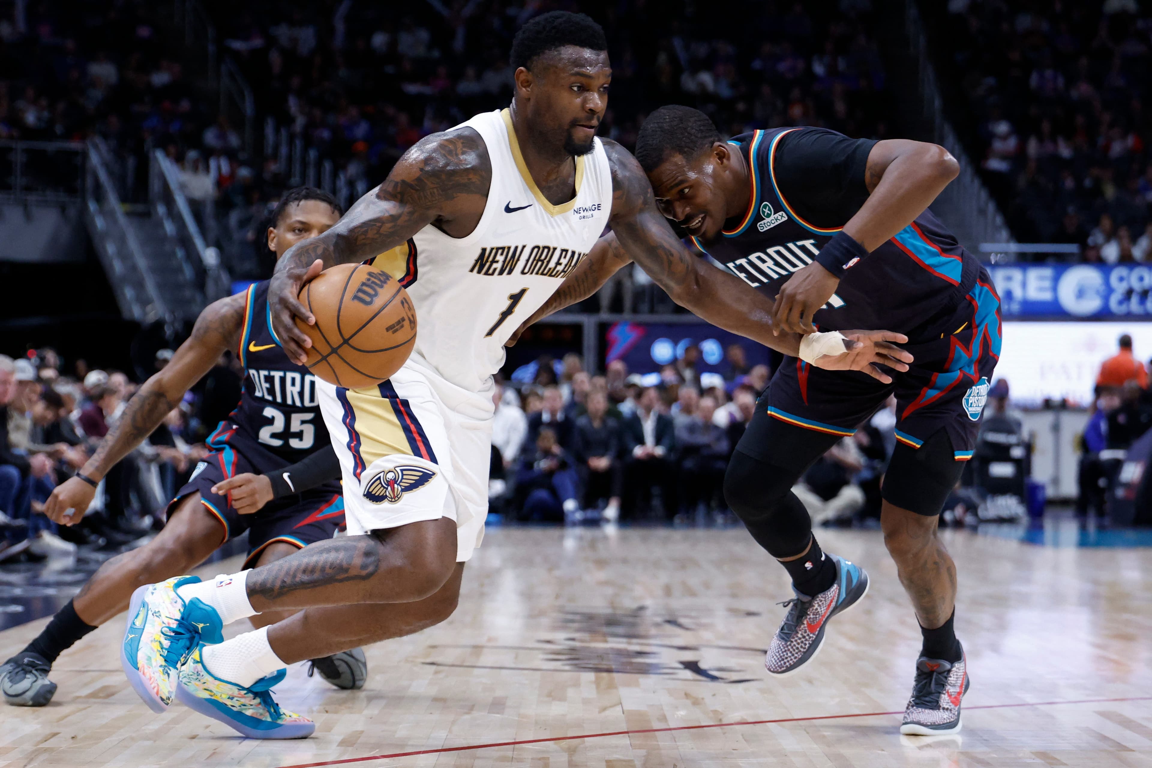 Kevin Huerter, Jalen Duren lead Pistons to blowout win vs. Pelicans