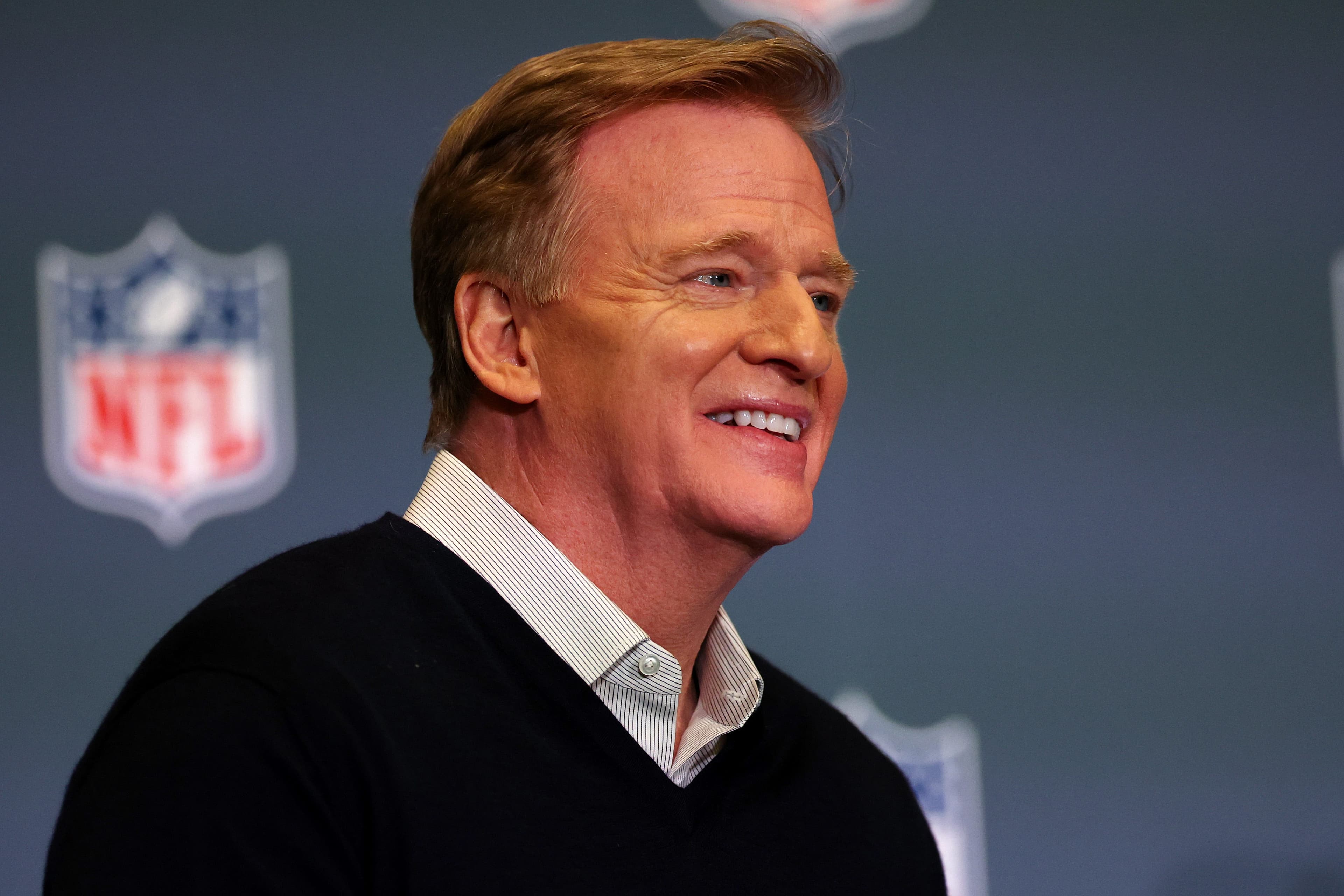 Roger Goodell, NFL commissioner, comments on Lions' Terrion Arnold