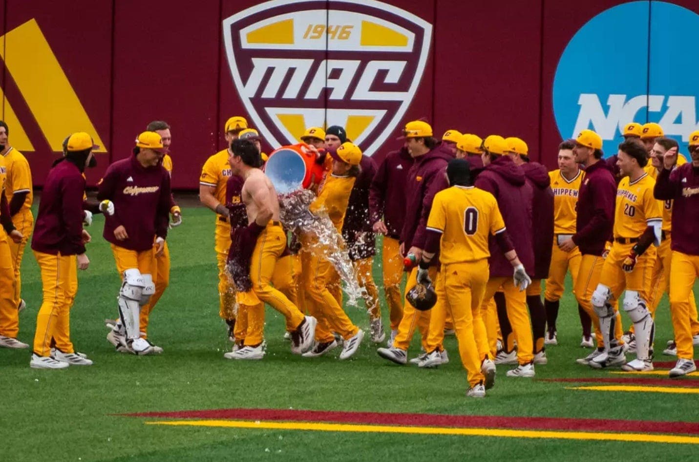 Watch: Benches clear in CMU-Toledo baseball game after pitcher's hard tag