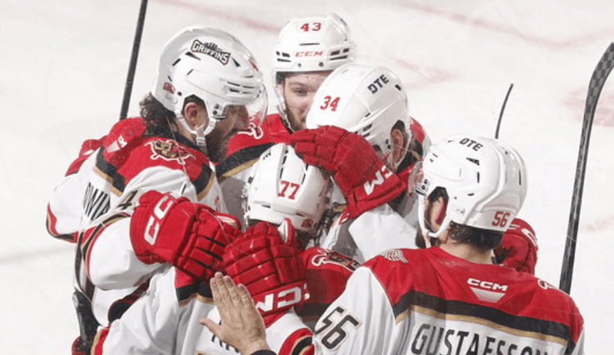 Hockey roundup: Griffins stay alive on Brandsegg-Nygard's overtime goal