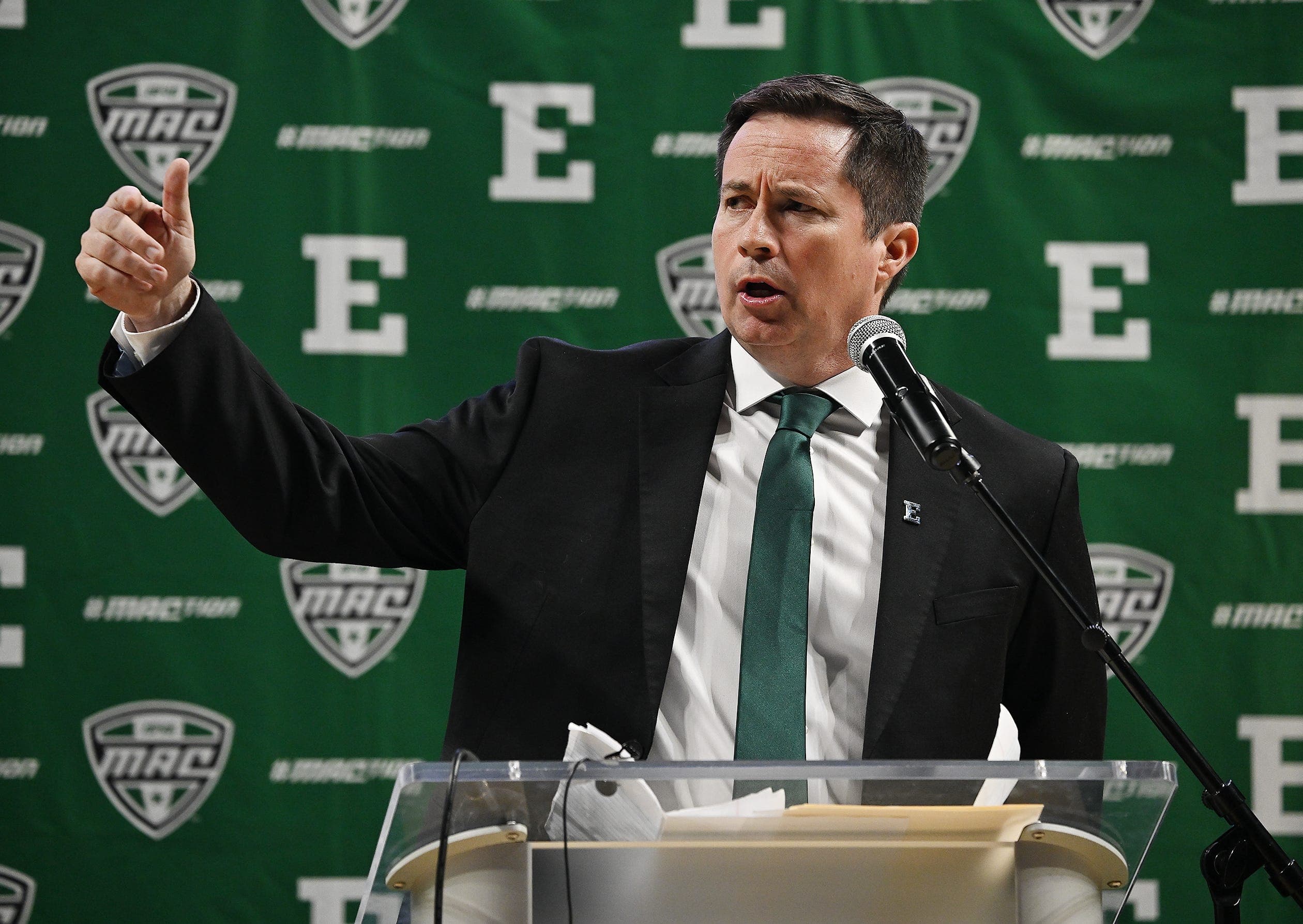 New EMU coach wasn't everyone's top choice; he plans to win them over