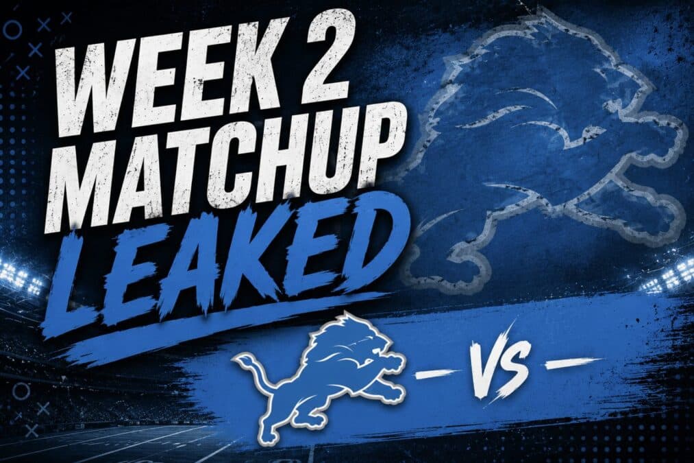 Schedule Leak Reveals Massive Early-Season Matchup for Detroit Lions