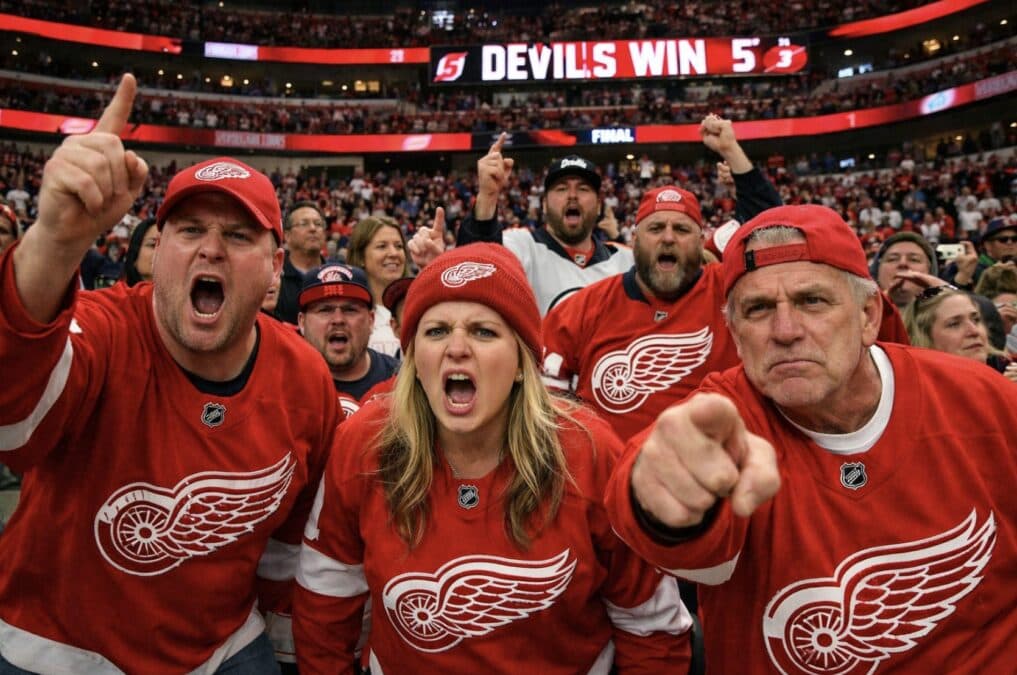 Red Wings Booed Off Ice After Elimination Loss to Devils