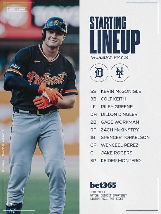 Tigers vs Mets, May 14, 2026: How to Watch,  Predictions, and More