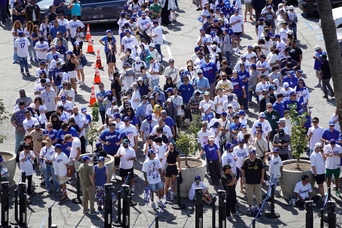Dodger Fans Line Up Hours Before Game for Yoshi Bobblehead