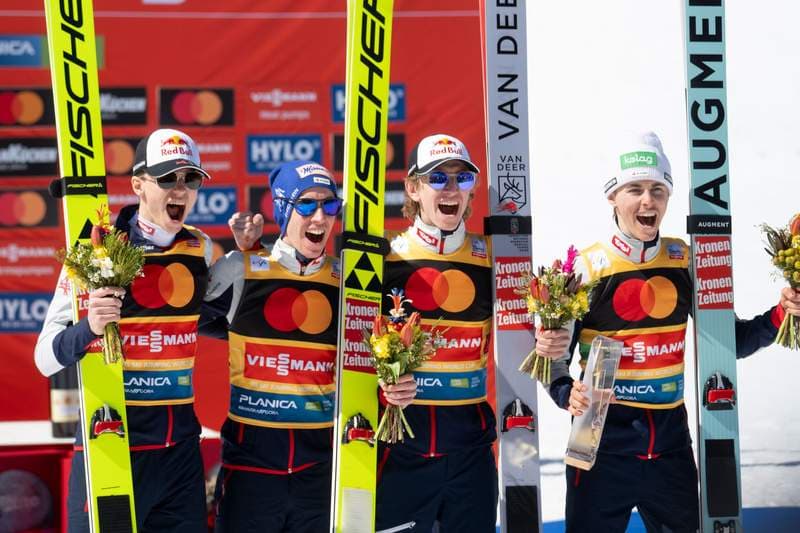 Embacher leads Austria to victory in men's flying hill team event