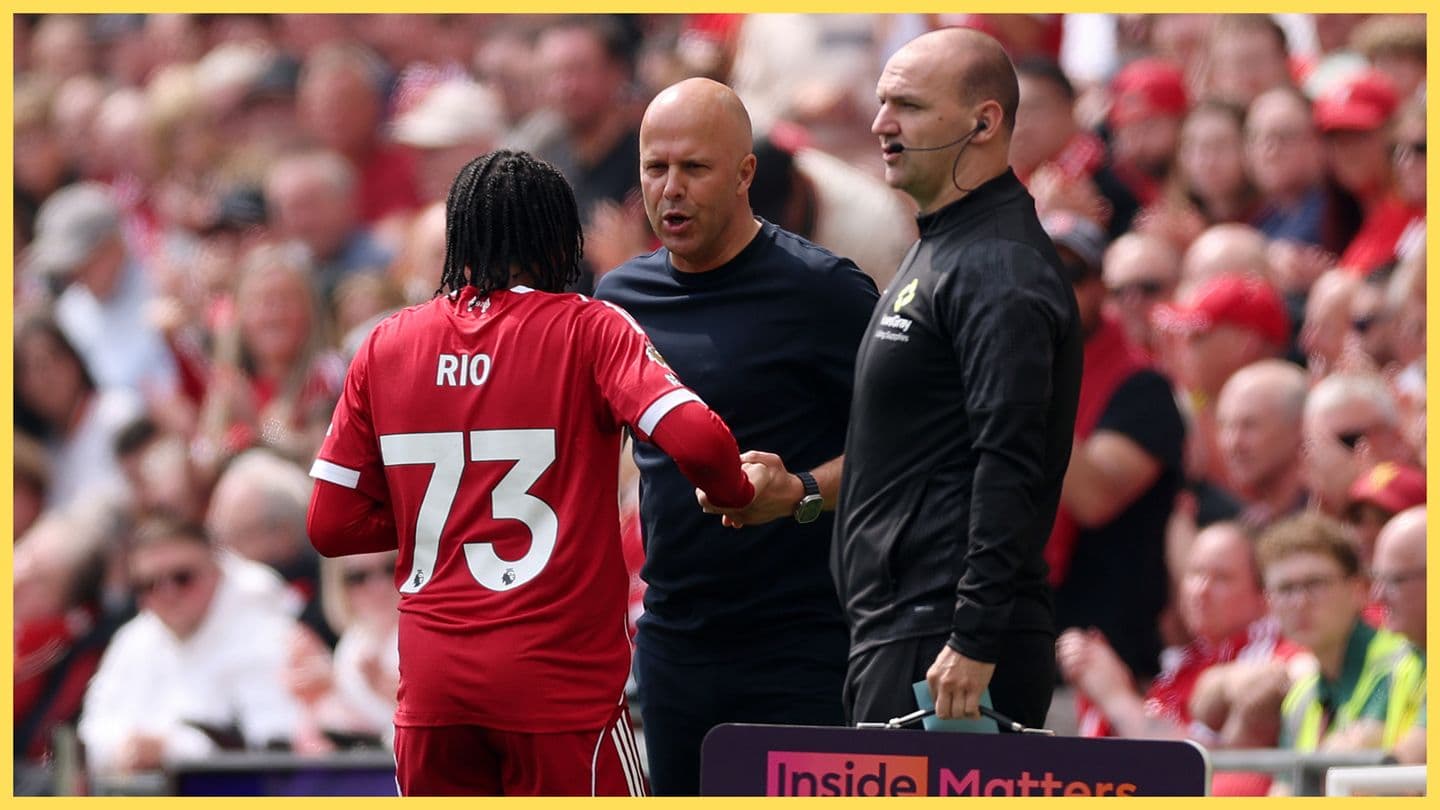 Liverpool fans boo Arne Slot decision as Rio Ngumoha substitution sparks backlash
