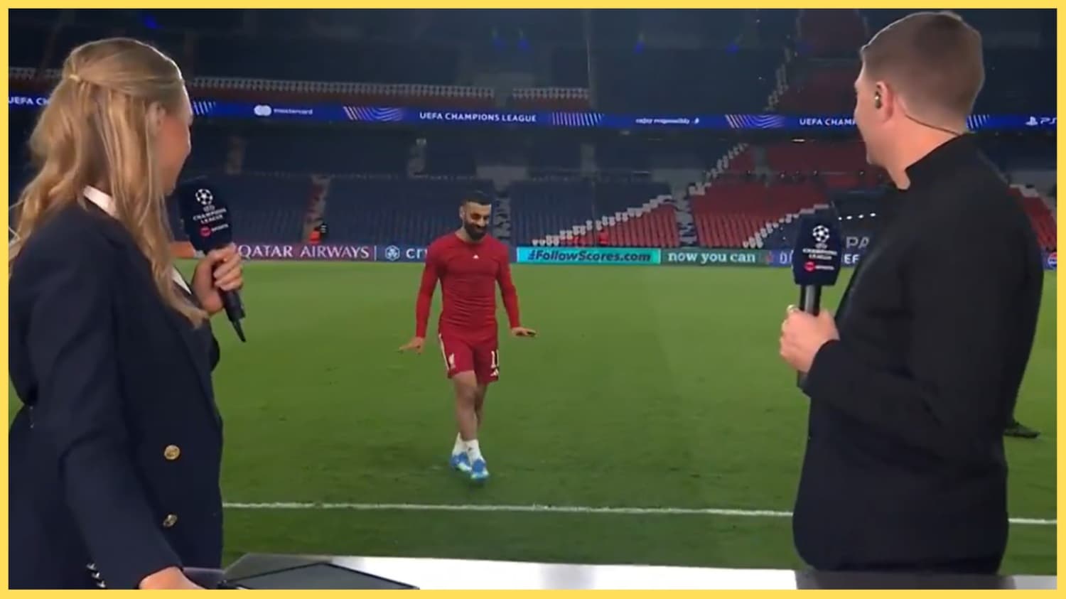 Steven Gerrard was quite intrigued by what Mo Salah did just after full-time in Liverpool defeat