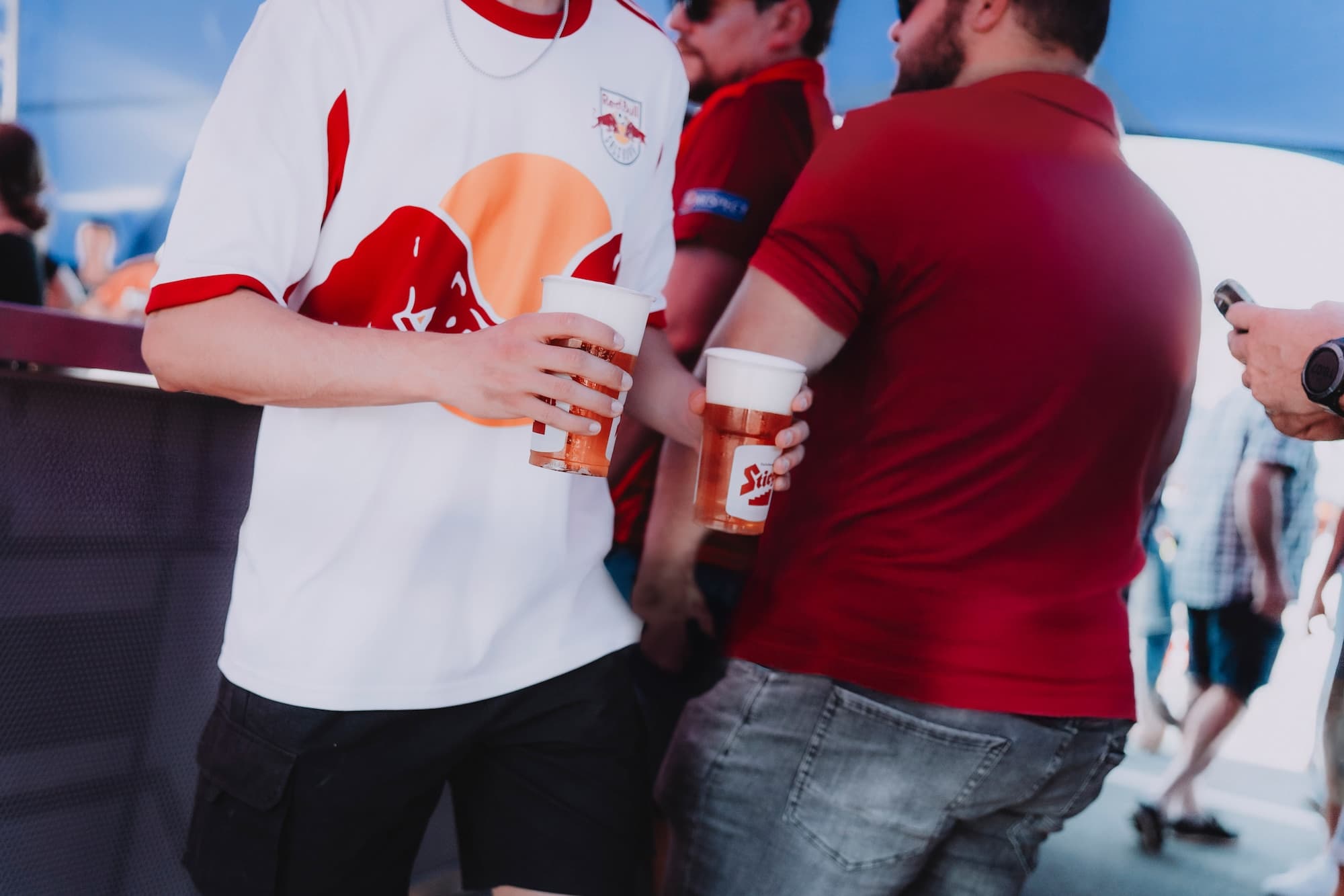 Free beer for everyone wearing red and white on Sunday!