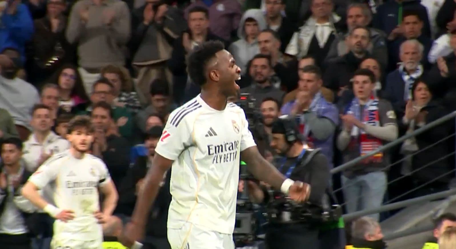 WATCH: Vinicius Junior renew hostilities with Diego Simeone during Madrid derby