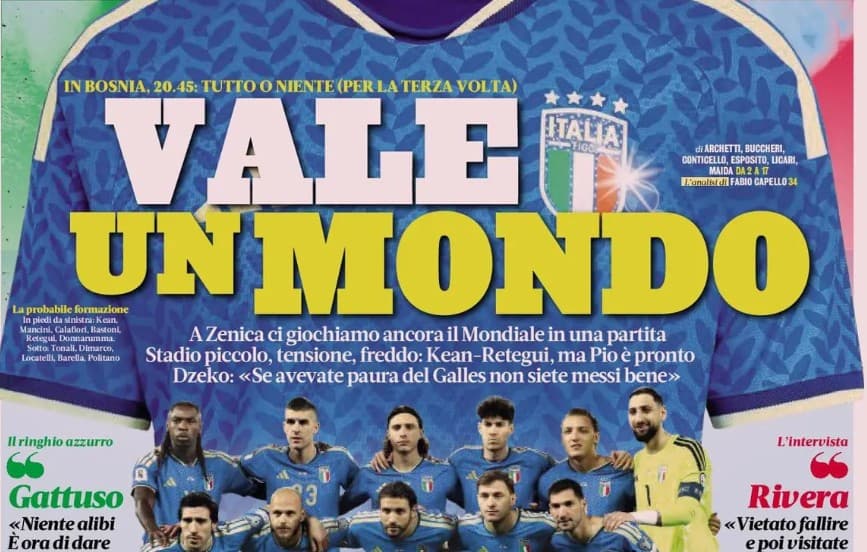 Today’s Papers – Italy, it means the World