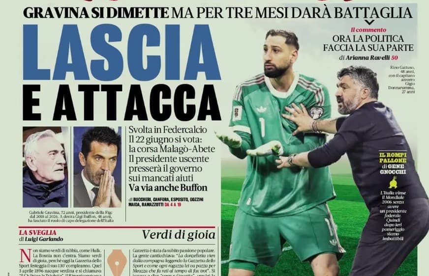 Today’s Papers – Calcio chaos, Gravina leaves and attacks