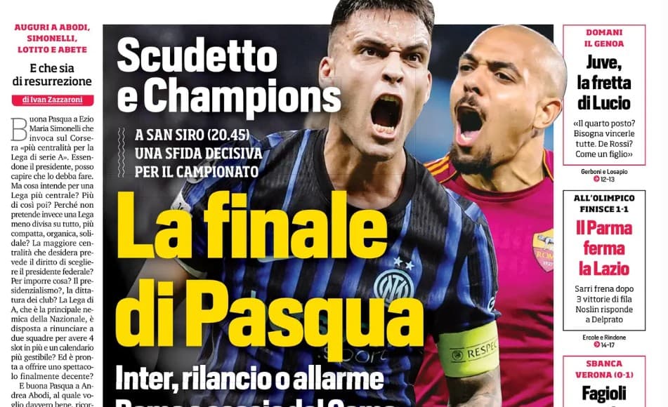 Today’s Papers – Easter’s Final, Conte tempted by Italy