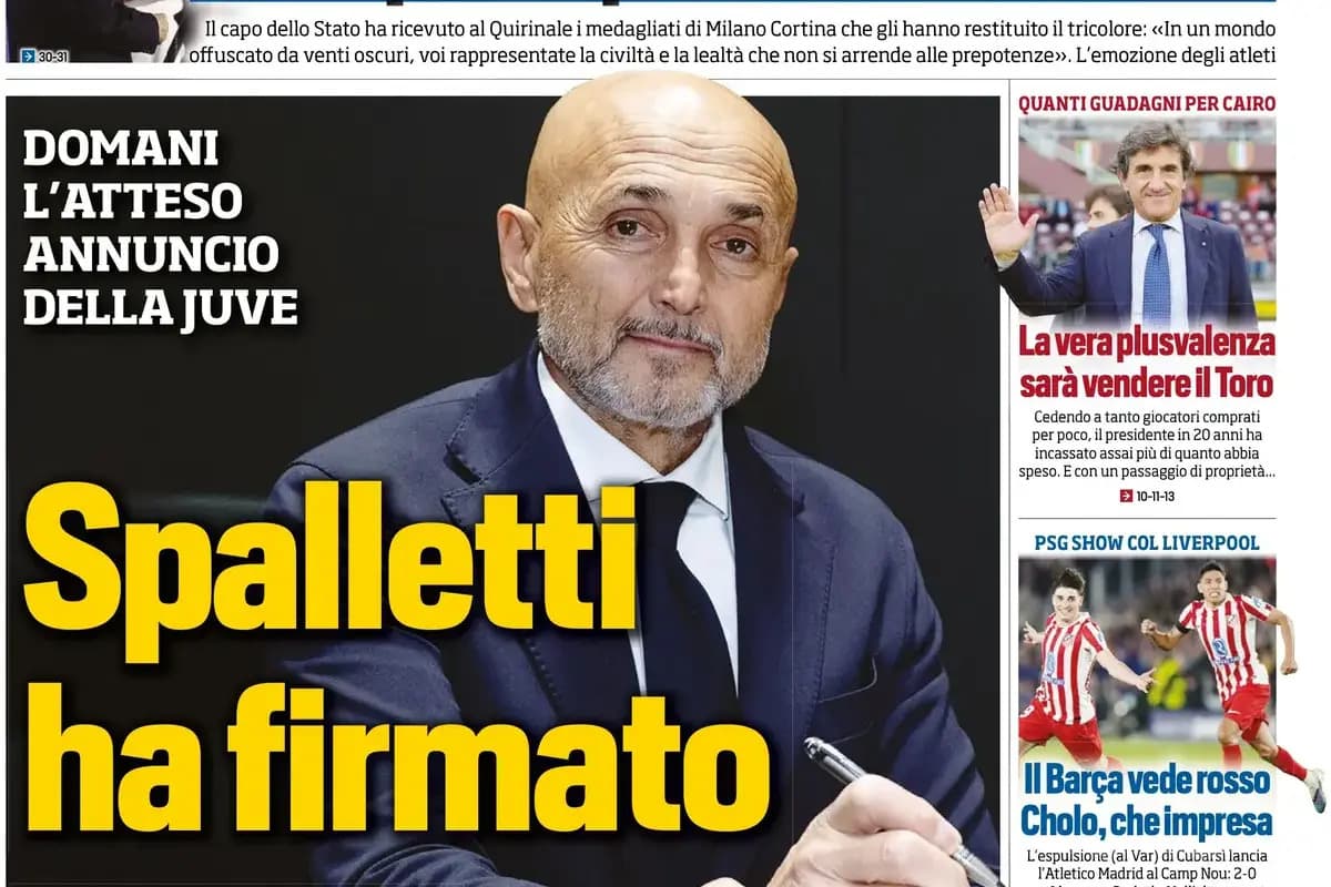 Today’s Papers: Spalletti has signed, Premier League clashes in Europe