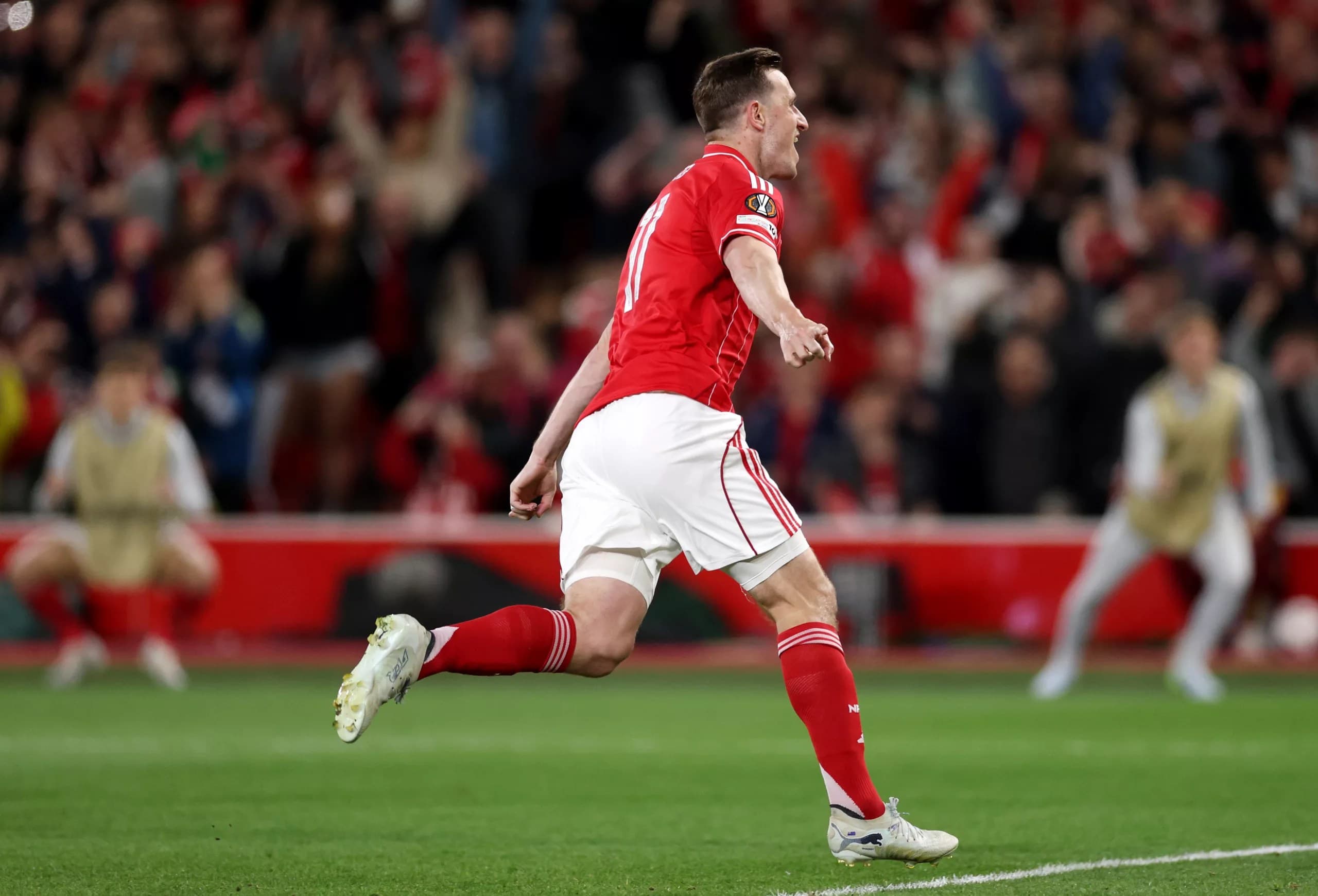 Nottingham Forest 1-0 Aston Villa: Chris Wood penalty gives Forest advantage in UEFA Europa League semi-final