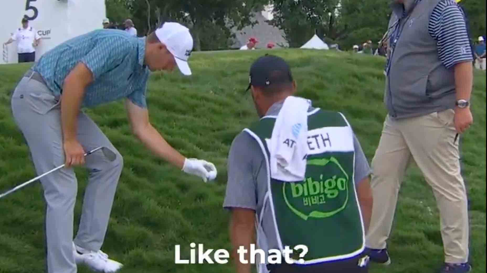 ‘Wow, what a break': Rules benefit Jordan Spieth - and so do his left fingers