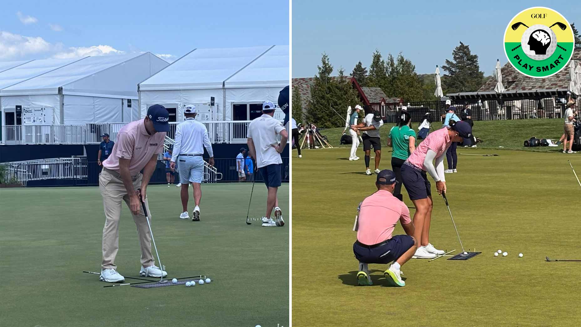 Most pros do this when practicing putting - and you should too