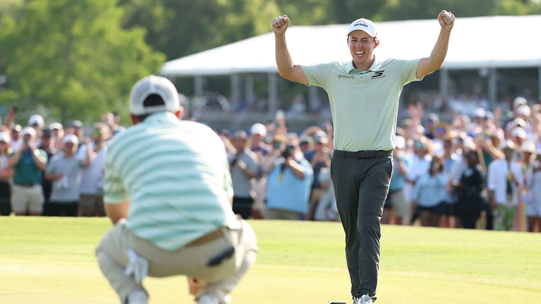 Matt Fitzpatrick's epic bunker shot clinches Tour card for younger brother