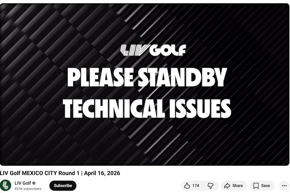 LIV Golf’s telecast opens by scolding media, then quickly is hit with lengthy technical issues