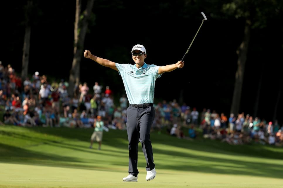 Michael Kim roasts himself while rewatching the opening round from his Masters debut