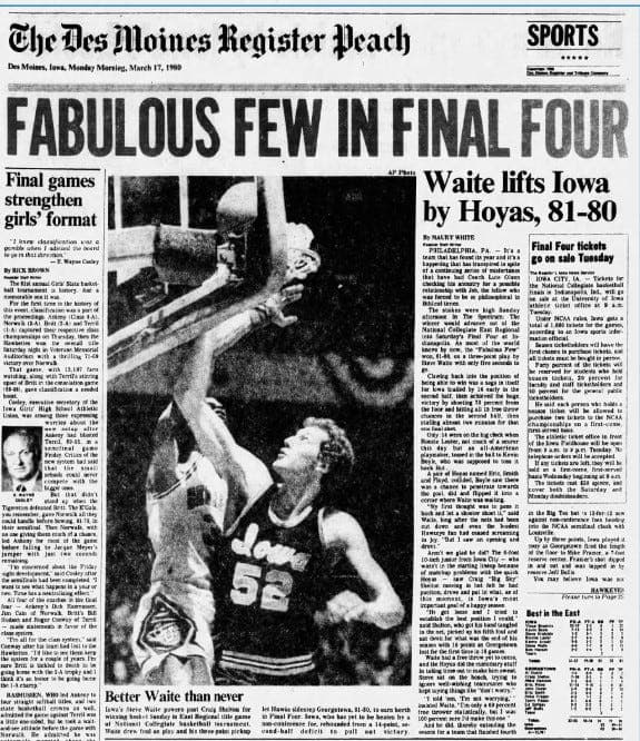 When was the last time Iowa men's basketball played in a Final Four?