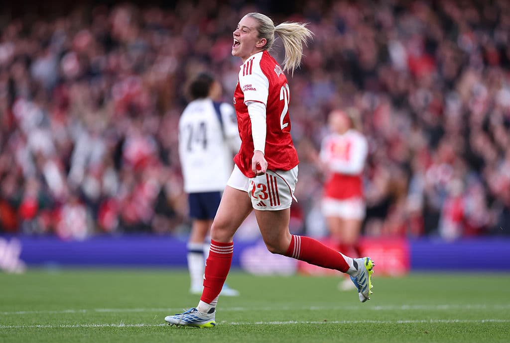 Russo scores three for Arsenal in rampant north London derby win