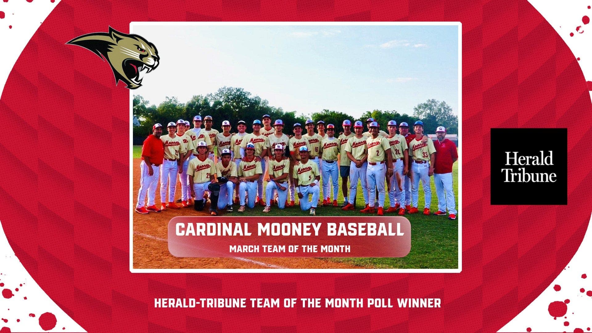 Cardinal Mooney baseball voted Herald-Tribune Top Team for March