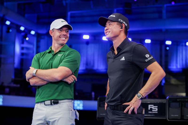 Collin Morikawa responds when asked if he finds Rory McIlroy intimidating