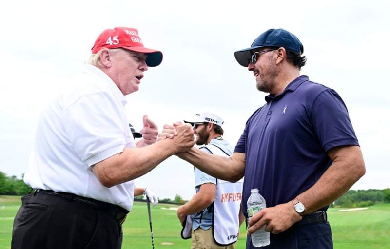 Donald Trump once claimed he beat Phil Mickelson’s score on a course