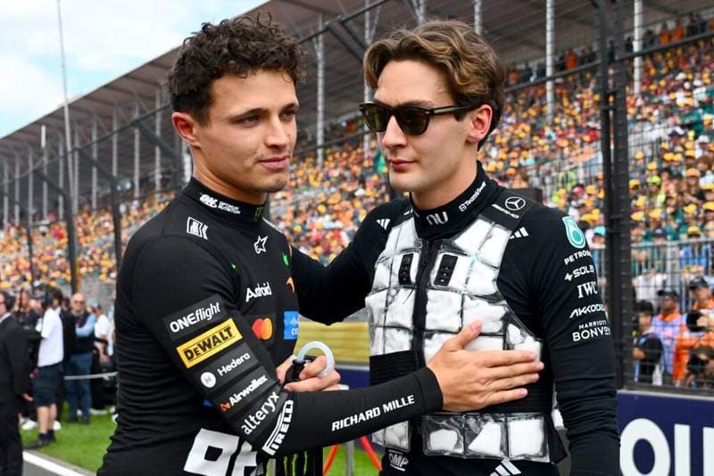 Jolyon Palmer says George Russell isn’t feeling the same pressure Lando Norris did last year