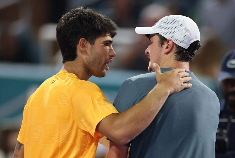 Joao Fonseca notes key difference between Carlos Alcaraz and Jannik Sinner after Miami loss