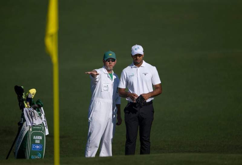 What Aaron Rai was seen doing at The Masters when Rory McIlroy was making the turn on Sunday