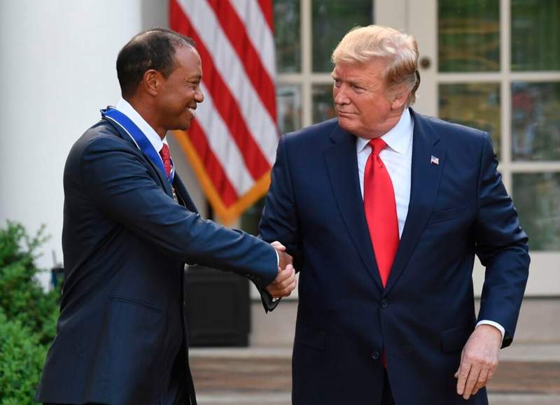 President Donald Trump makes new statement on Tiger Woods post DUI arrest