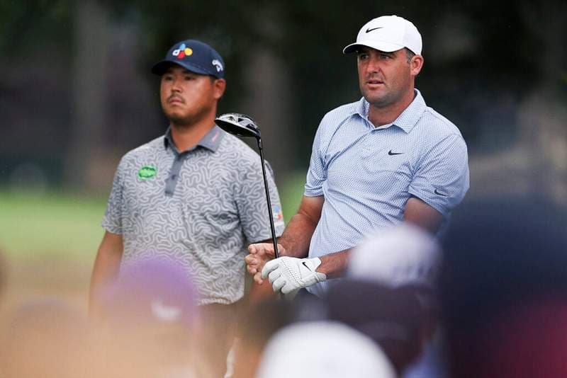 Si Woo Kim comments on how Scottie Scheffler was acting during the second round of the CJ CUP