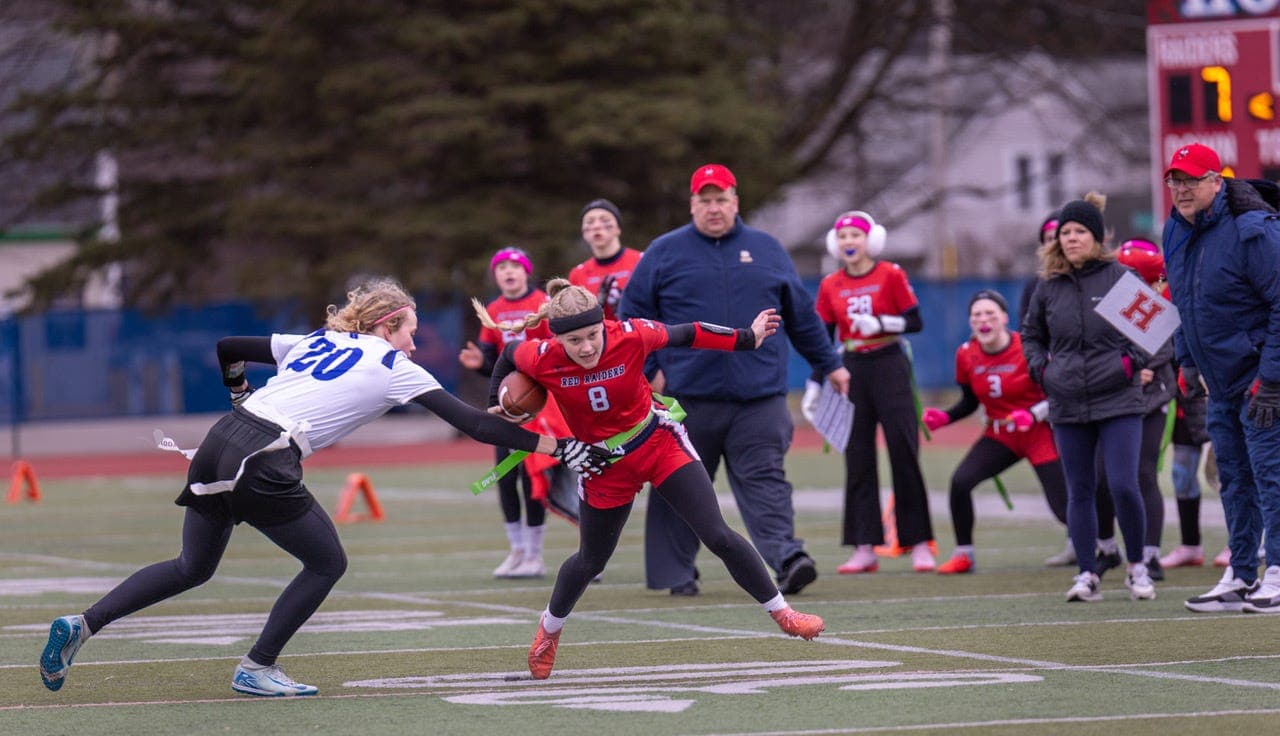 Hornell girls win first flag football game, 'very special experience'
