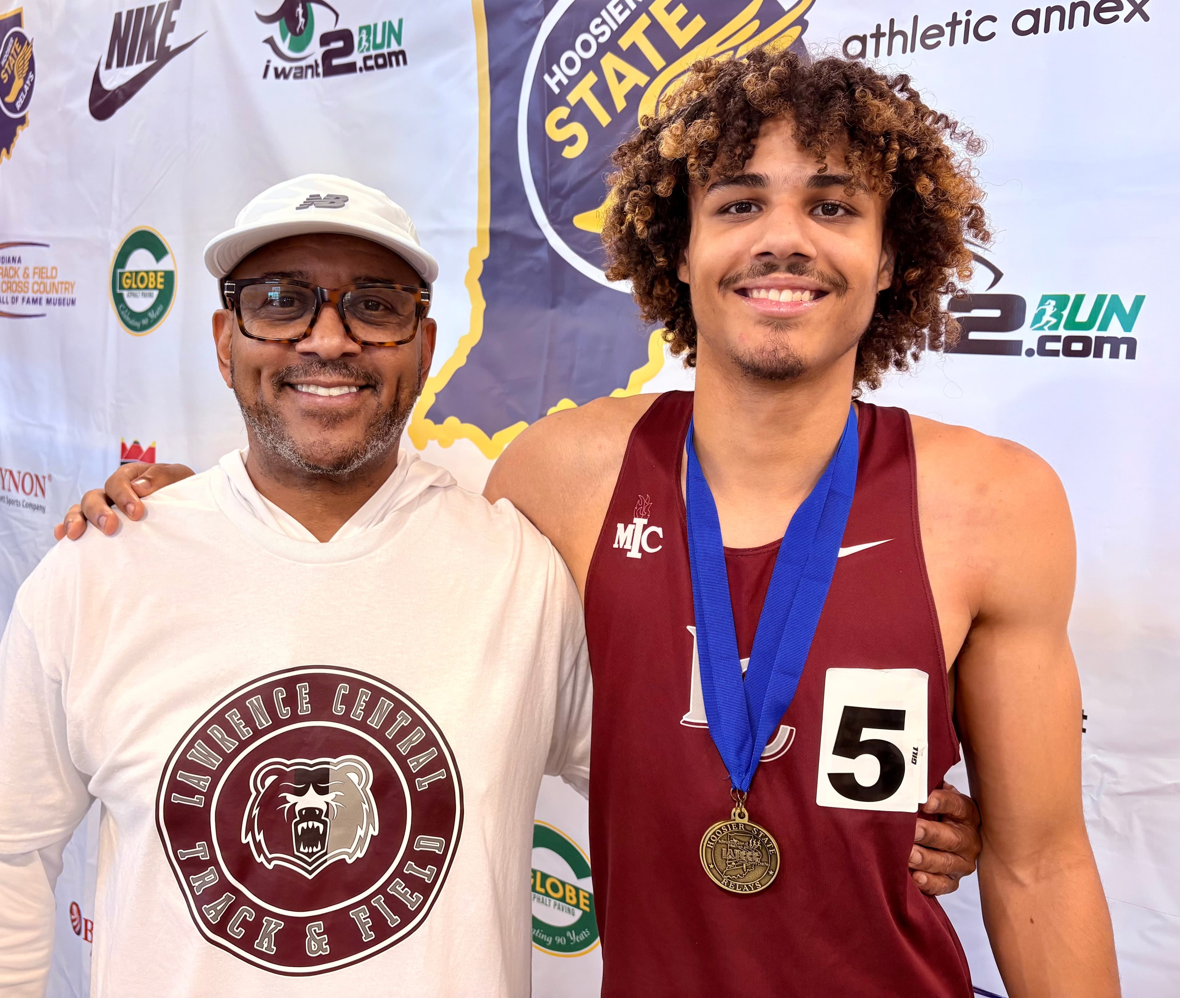 Lawrence Central's Evan Williams makes history at Hoosier State Relays