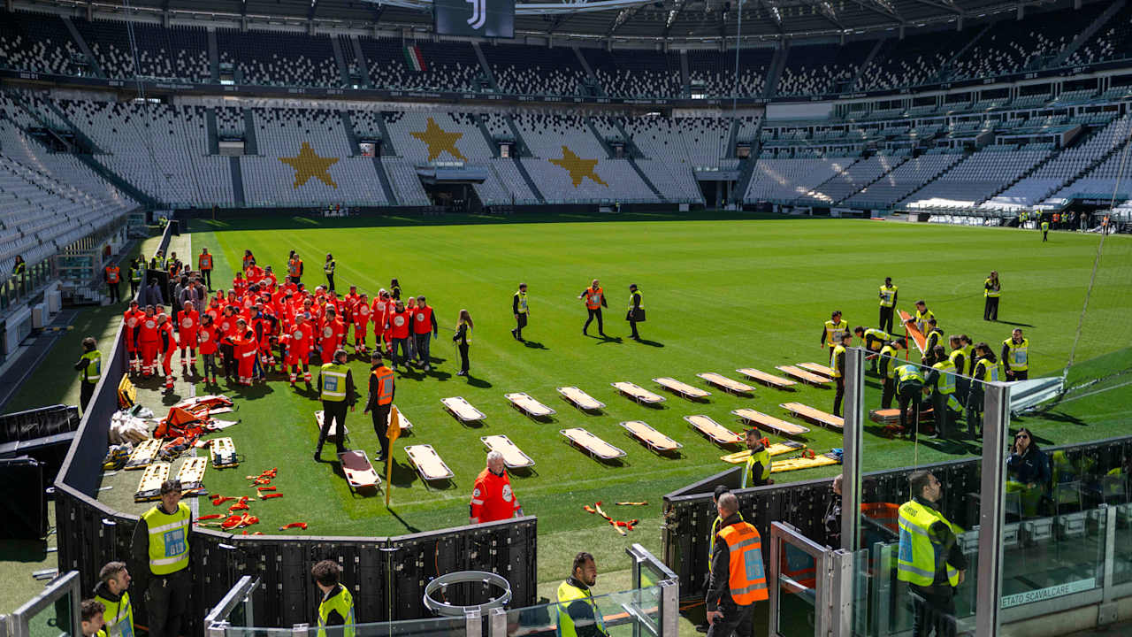 An exercise in emergency management held at the Allianz Stadium