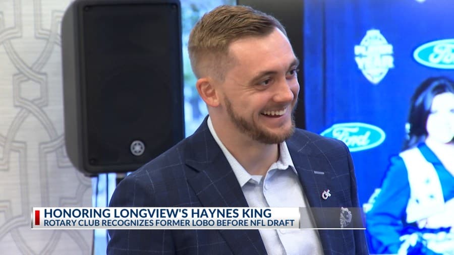 Longview honors former Lobo Q.B. Haynes King ahead of NFL Draft