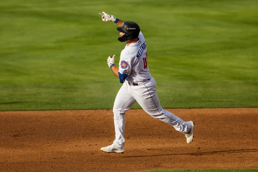 Former OC Wrangler and El Paso native Ivan Melendez hits a home run in his hometown