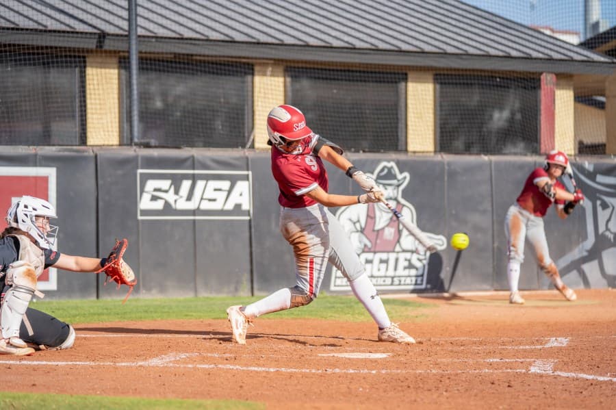 NMSU softball takes game 3 to lock up series against MTSU