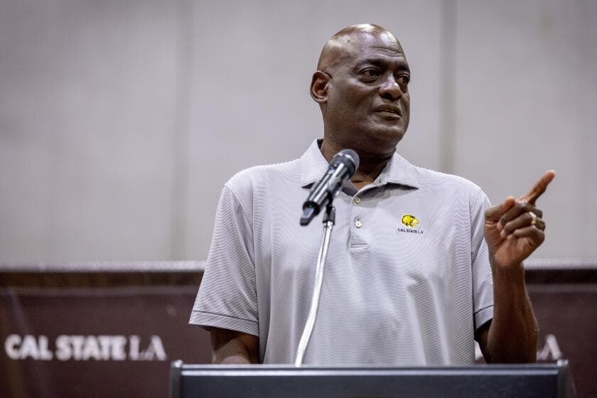 Lakers great Michael Cooper is introduced as Cal State L.A. men's basketball coach