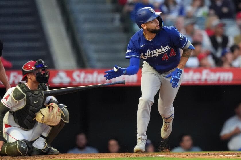 Dodgers lean on three homers and eight pitchers to end losing streak vs. Angels