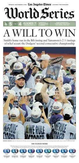 The Times wins prestigious APSE triple crown, Bill Plaschke takes top columnist honors