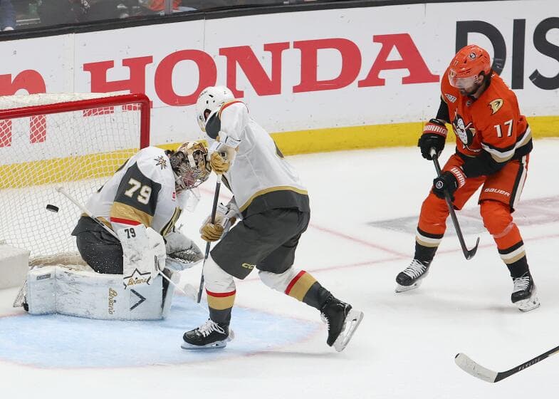 Ducks find their power-play scoring touch and defeat Vegas to even playoff series