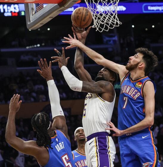 'Get the big fella involved': Lakers' Deandre Ayton disappearing against Thunder