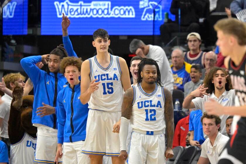 Plaschke: Aday Mara's Michigan national title exposes UCLA coach Mick Cronin's failure