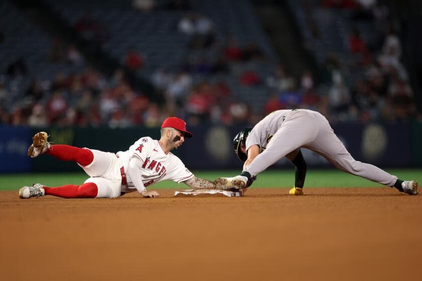 Spiraling Angels bobble double play, sealing loss Athletics