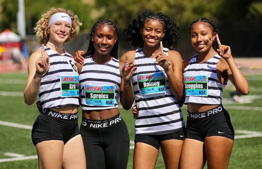 Calabasas girls get the 4x100 relay win at Mt. SAC Relays